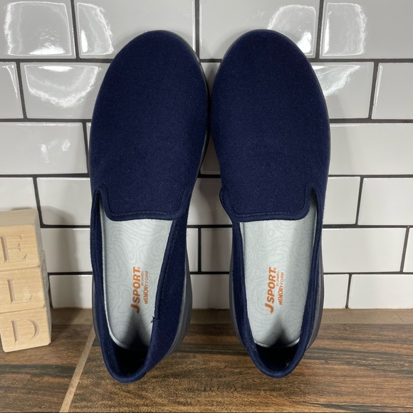 JSport by Jambu Loon Wool Women's Size 9 Shoes Blue Slip On Comfort Loafer Flat - Picture 6 of 11